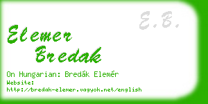 elemer bredak business card