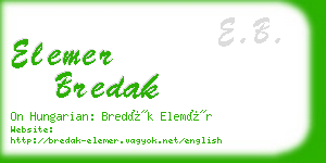 elemer bredak business card